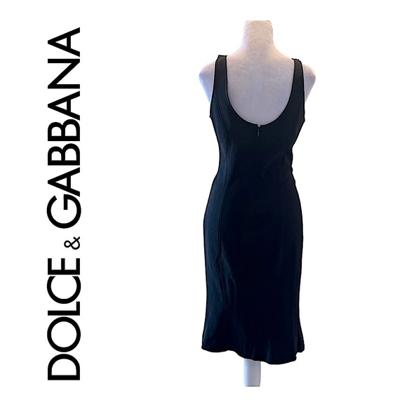 DOLCE & GABBANA Black Bodycon Dress Size 42/ 6 US - Picture 6 of 11